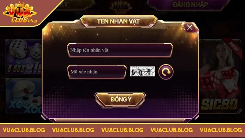 Tên nhân vật cần khác với nội dung đăng nhập Vuaclub Tên nhân vật cần khác với nội dung đăng nhập Vuaclub