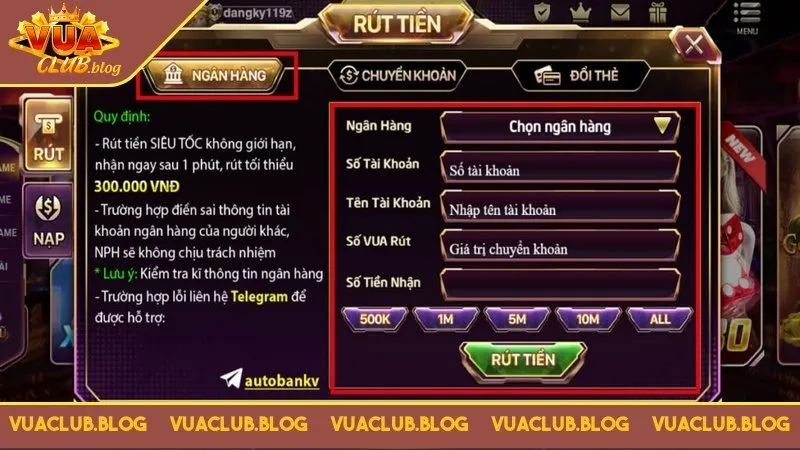 Cần nhập đúng thông tin cá nhân để cổng game chuyển tiền Cần nhập đúng thông tin cá nhân để cổng game chuyển tiền